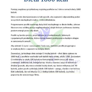 Dieta 1800 kalorii